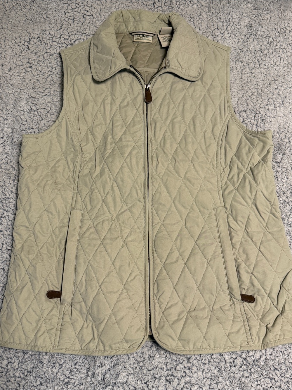 L.L. Bean Quilted Vest in Tan